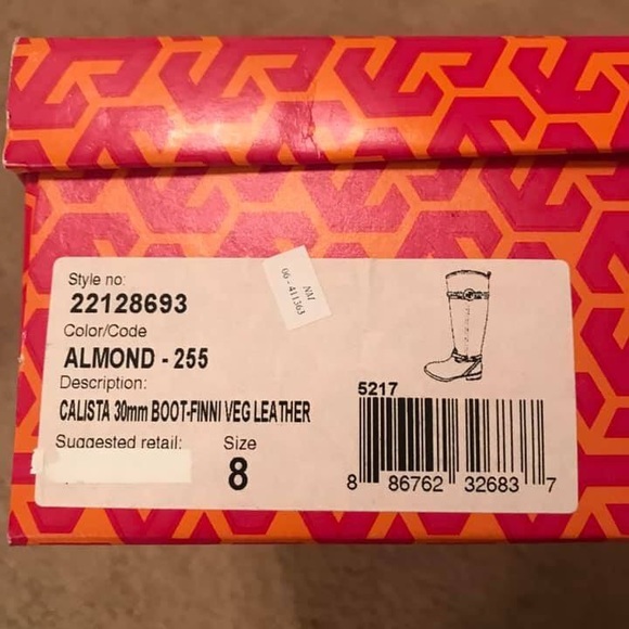 Tory Burch Riding Boots Size 8 Cognac Leather - Picture 8 of 8